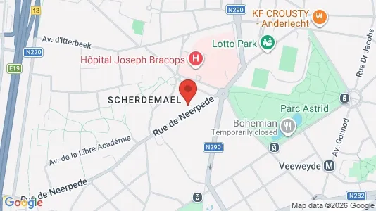 Apartments for rent i Brussels Anderlecht - kort over placeringen