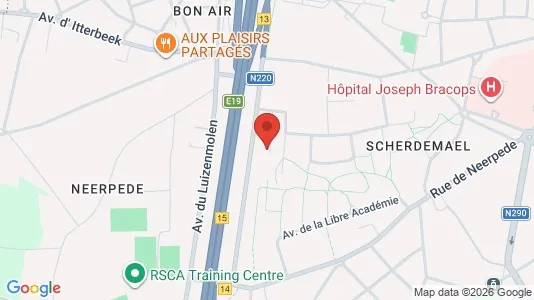 Apartments for rent i Brussels Anderlecht - kort over placeringen