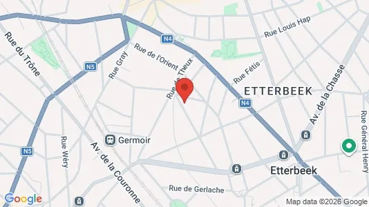 Apartments for rent i Brussels Etterbeek - kort over placeringen
