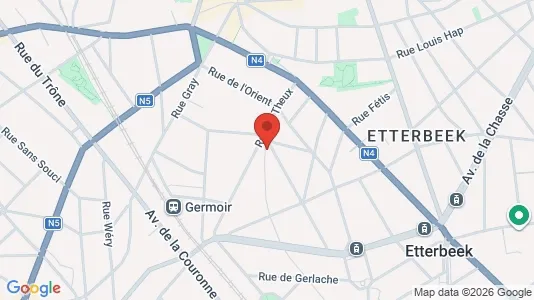 Apartments for rent i Brussels Etterbeek - kort over placeringen