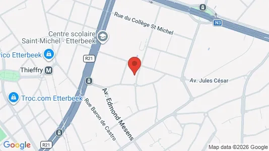 Apartments for rent i Brussels Etterbeek - kort over placeringen