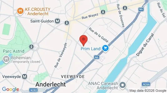 Apartments for rent i Brussels Anderlecht - kort over placeringen