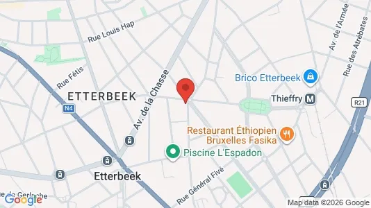 Apartments for rent i Brussels Etterbeek - kort over placeringen