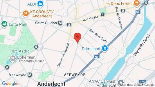 Apartments for rent i Brussels Anderlecht - kort over placeringen
