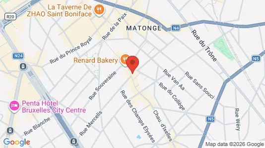 Apartments for rent i Brussels Elsene - kort over placeringen