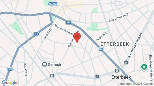 Apartments for rent i Brussels Etterbeek - kort over placeringen