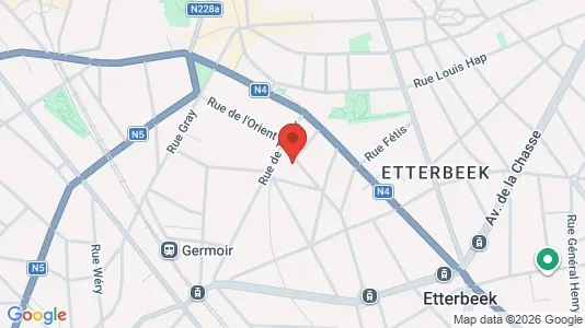 Apartments for rent i Brussels Etterbeek - kort over placeringen