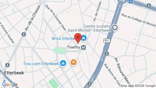 Apartments for rent i Brussels Etterbeek - kort over placeringen
