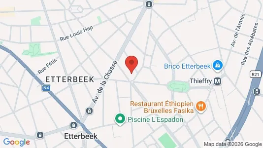 Apartments for rent i Brussels Etterbeek - kort over placeringen