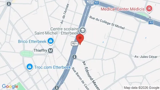 Apartments for rent i Brussels Etterbeek - kort over placeringen