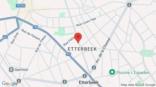 Apartments for rent i Brussels Etterbeek - kort over placeringen