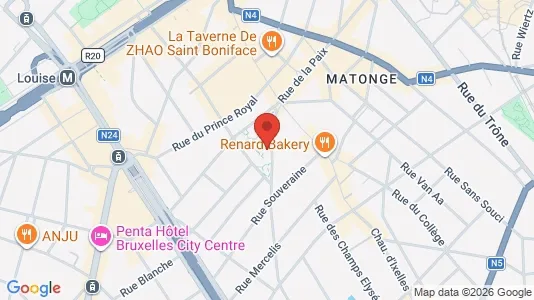 Apartments for rent i Brussels Elsene - kort over placeringen