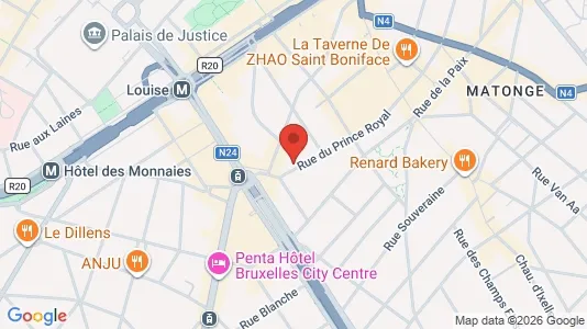Apartments for rent i Brussels Elsene - kort over placeringen