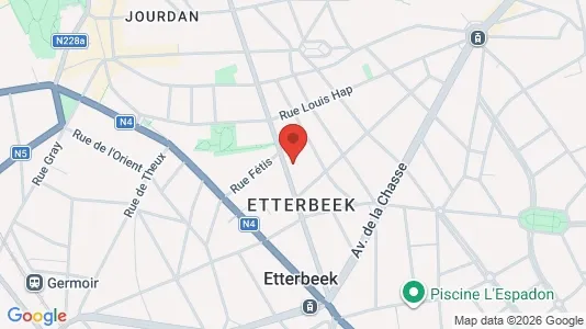 Apartments for rent i Brussels Etterbeek - kort over placeringen
