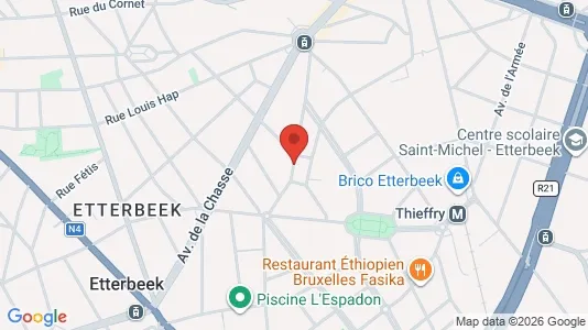 Apartments for rent i Brussels Etterbeek - kort over placeringen