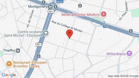 Apartments for rent i Brussels Sint-Pieters-Woluwe - kort over placeringen
