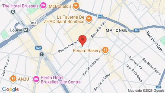 Apartments for rent i Brussels Elsene - kort over placeringen