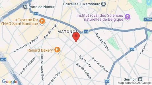 Apartments for rent i Brussels Elsene - kort over placeringen