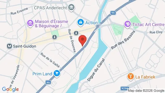 Apartments for rent i Brussels Anderlecht - kort over placeringen