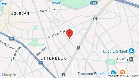 Apartments for rent i Brussels Etterbeek - kort over placeringen