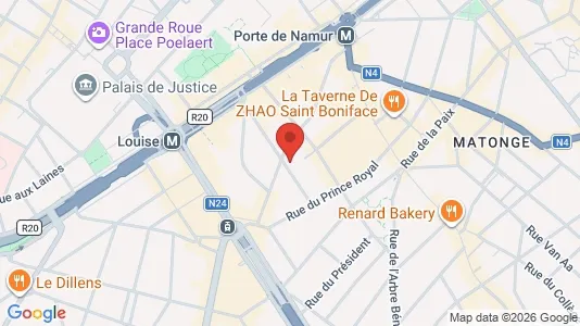Apartments for rent i Brussels Elsene - kort over placeringen