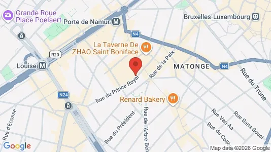 Apartments for rent i Brussels Elsene - kort over placeringen