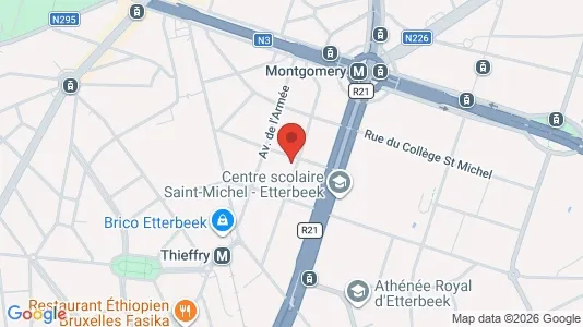 Apartments for rent i Brussels Etterbeek - kort over placeringen