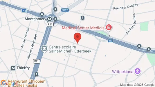 Apartments for rent i Brussels Sint-Pieters-Woluwe - kort over placeringen