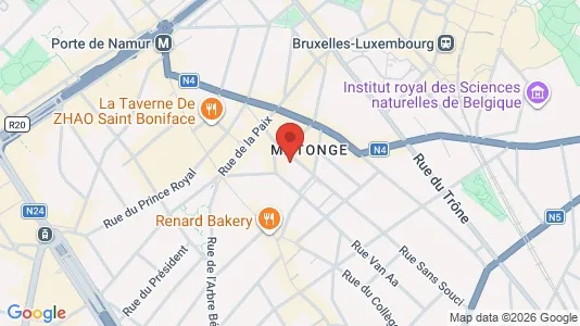 Apartments for rent i Brussels Elsene - kort over placeringen