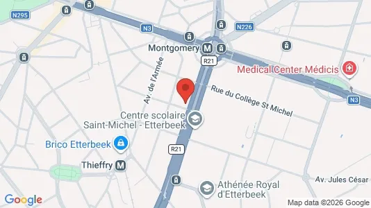 Apartments for rent i Brussels Etterbeek - kort over placeringen