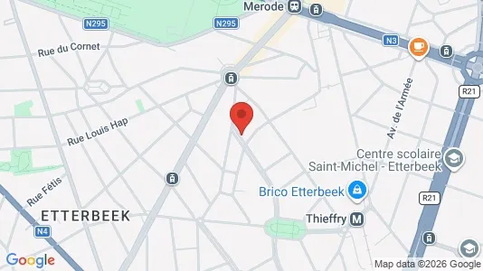 Apartments for rent i Brussels Etterbeek - kort over placeringen