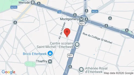 Apartments for rent i Brussels Etterbeek - kort over placeringen