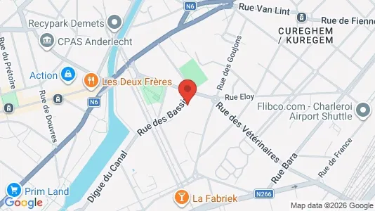 Apartments for rent i Brussels Anderlecht - kort over placeringen