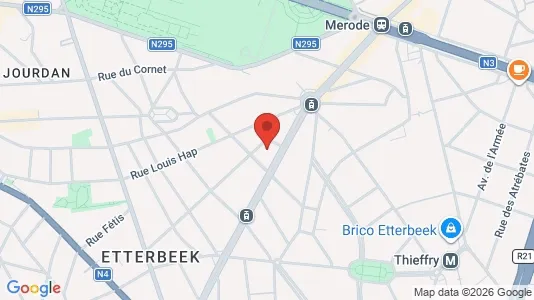 Apartments for rent i Brussels Etterbeek - kort over placeringen