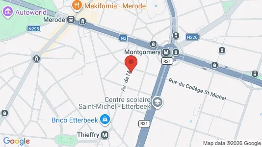 Apartments for rent i Brussels Etterbeek - kort over placeringen