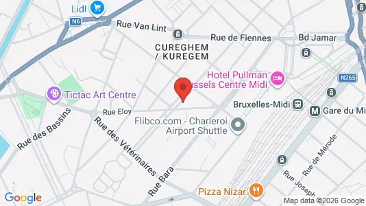 Apartments for rent i Brussels Anderlecht - kort over placeringen