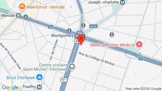 Apartments for rent i Brussels Sint-Pieters-Woluwe - kort over placeringen