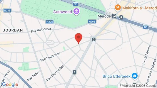 Apartments for rent i Brussels Etterbeek - kort over placeringen