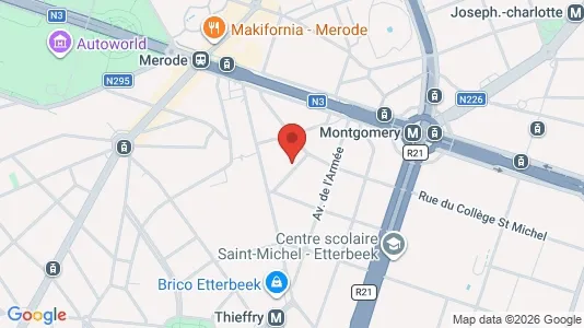Apartments for rent i Brussels Etterbeek - kort over placeringen