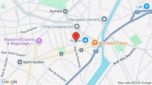 Apartments for rent i Brussels Anderlecht - kort over placeringen
