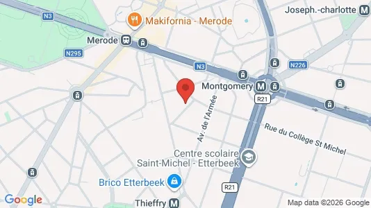 Apartments for rent i Brussels Etterbeek - kort over placeringen