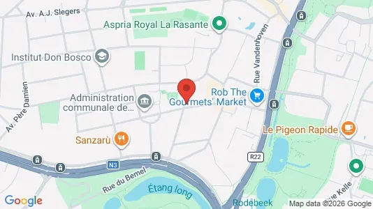 Apartments for rent i Brussels Sint-Pieters-Woluwe - kort over placeringen