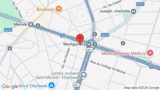 Apartments for rent i Brussels Sint-Pieters-Woluwe - kort over placeringen