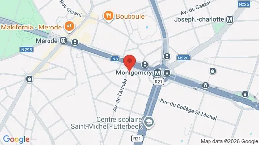 Apartments for rent i Brussels Etterbeek - kort over placeringen