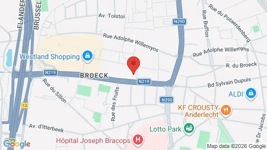 Apartments for rent i Brussels Anderlecht - kort over placeringen