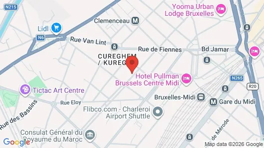 Apartments for rent i Brussels Anderlecht - kort over placeringen