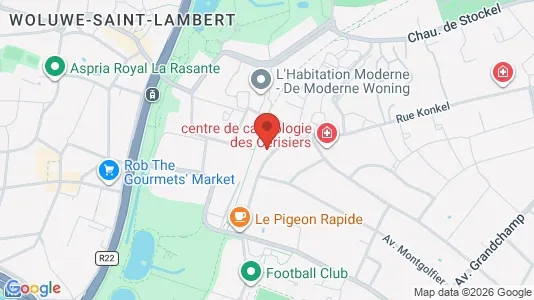 Apartments for rent i Brussels Sint-Lambrechts-Woluwe - kort over placeringen