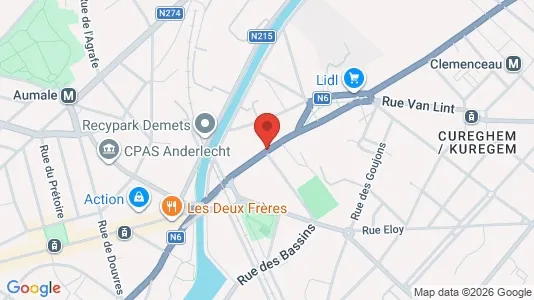 Apartments for rent i Brussels Anderlecht - kort over placeringen