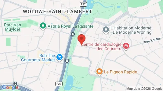 Apartments for rent i Brussels Sint-Lambrechts-Woluwe - kort over placeringen