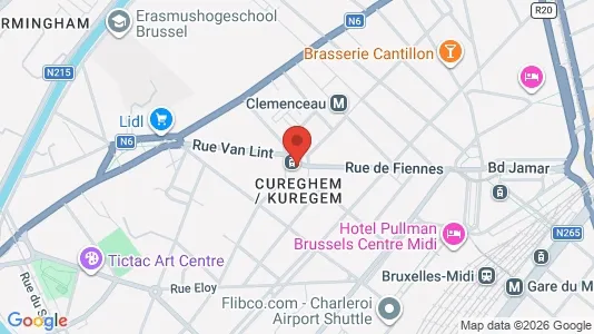 Apartments for rent i Brussels Anderlecht - kort over placeringen